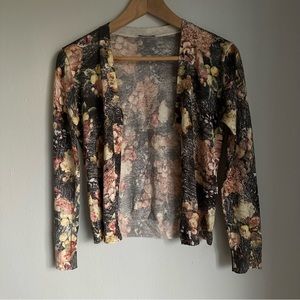 Bottega Veneta Cashmere and Silk Floral Cardigan